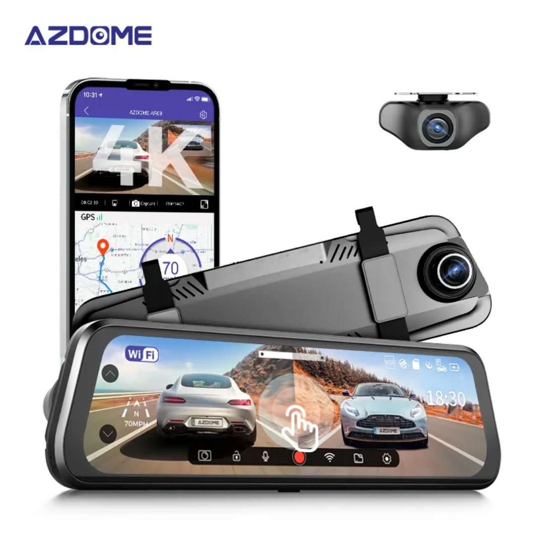 Caméra de Bord 10'' Full HD 1080p avec Vision à 170°