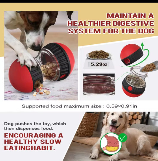 Jouet interactif pour chien – Distributeur de croquettes réglable