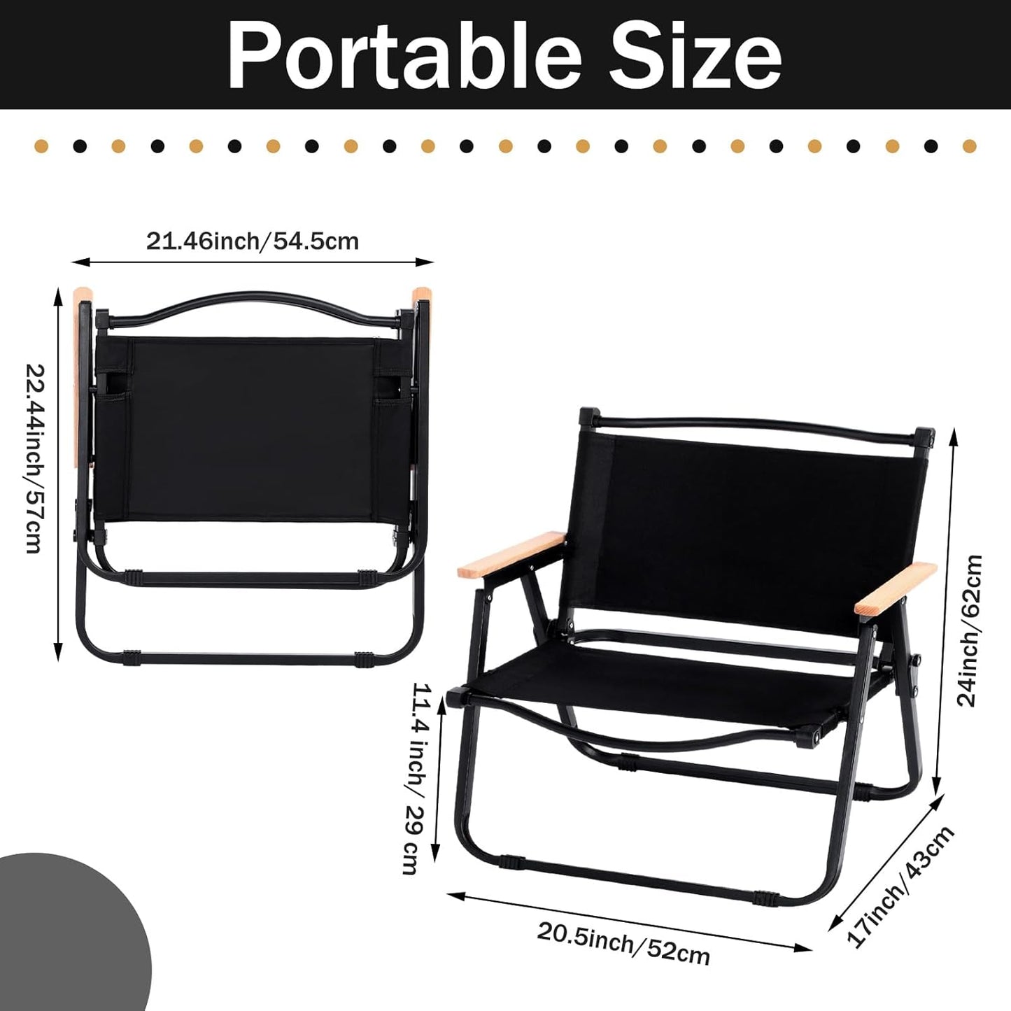 Chaises de camping pliables