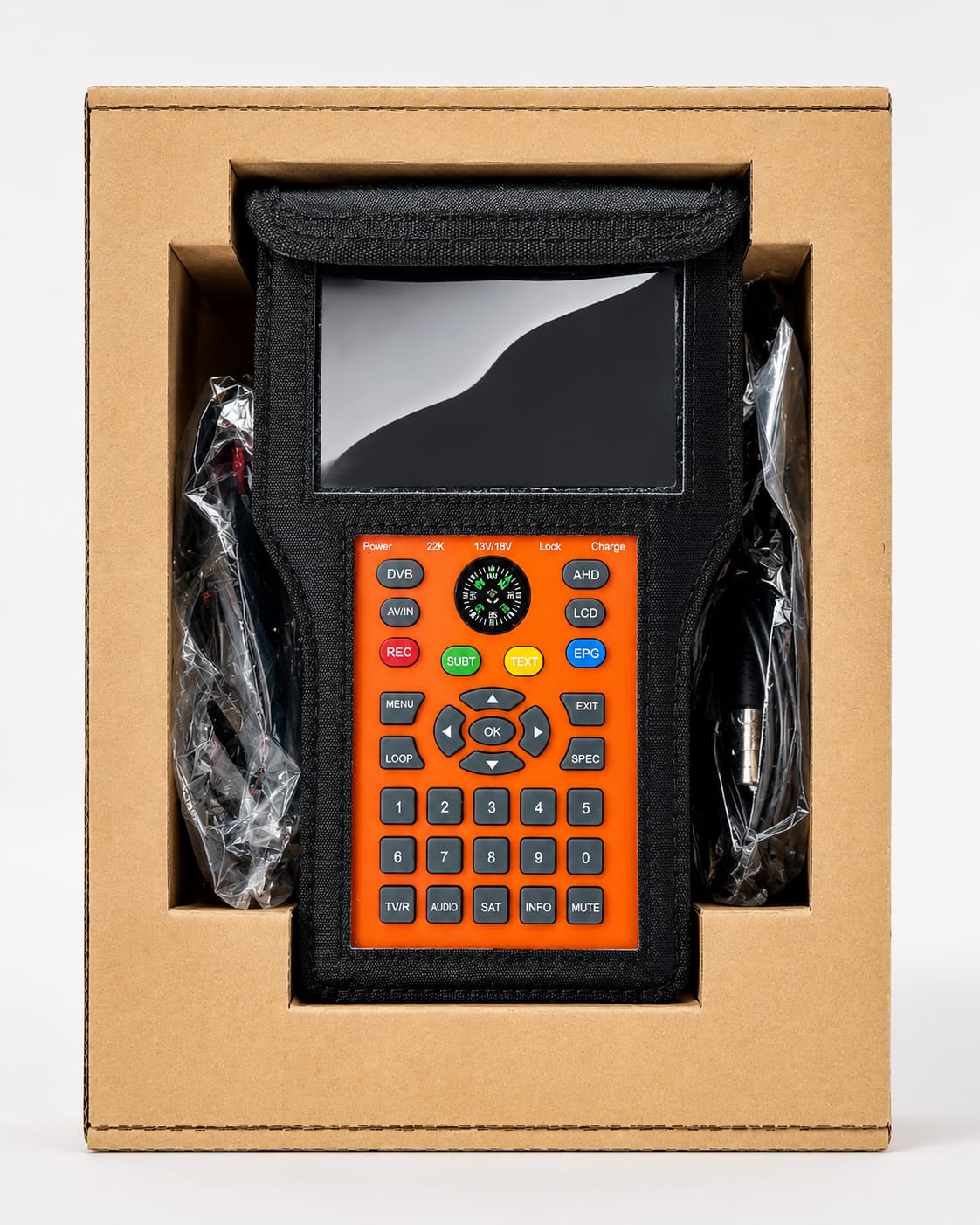 Récepteur Satellite Finder Professionnel Testeur Satellite Portable avec Écran LCD