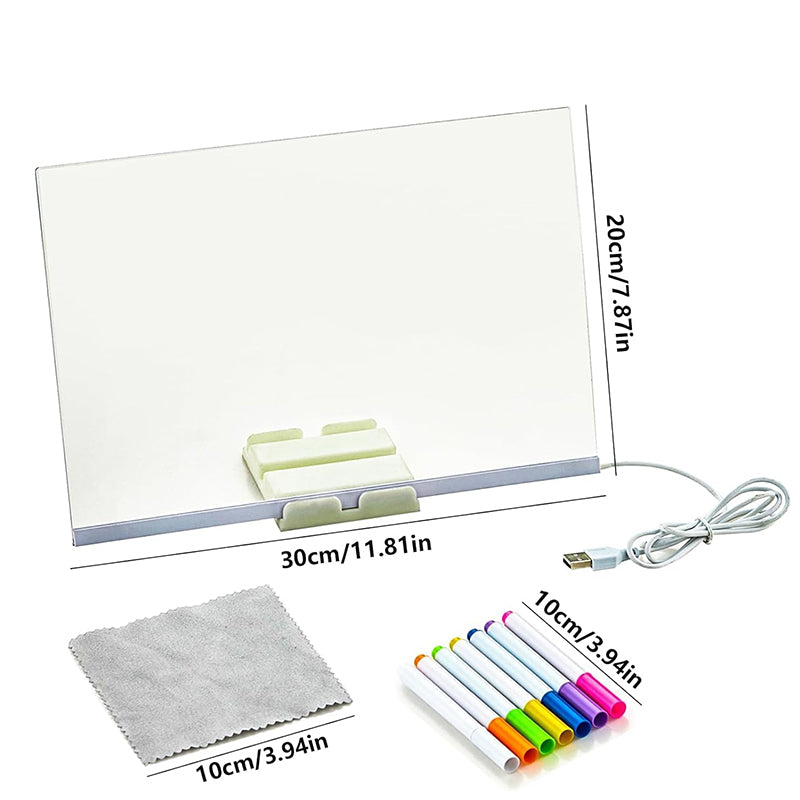 Tableau Blanc Lumineux à LED Multicolore