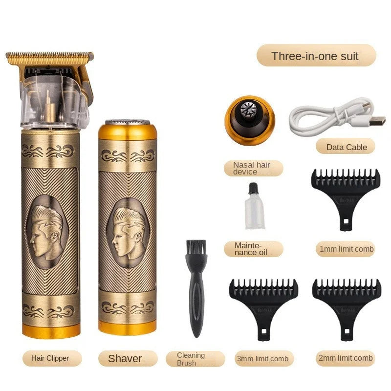 Function Three-in-one Pro Trimmer Electric Hair Clipper USB Charging
