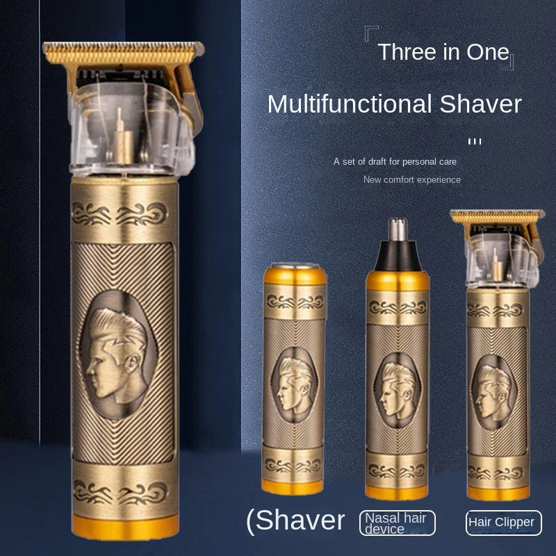 Function Three-in-one Pro Trimmer Electric Hair Clipper USB Charging