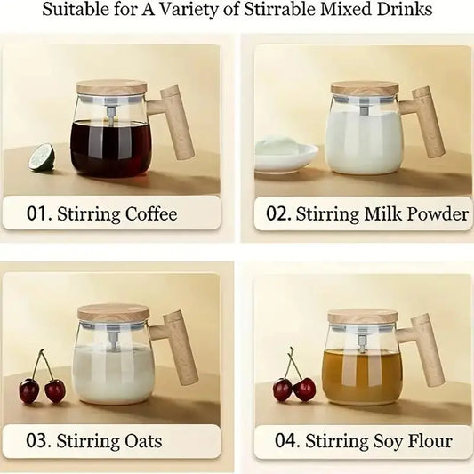 Tasse à café électrique portable de 400 ml avec agitateur automatique