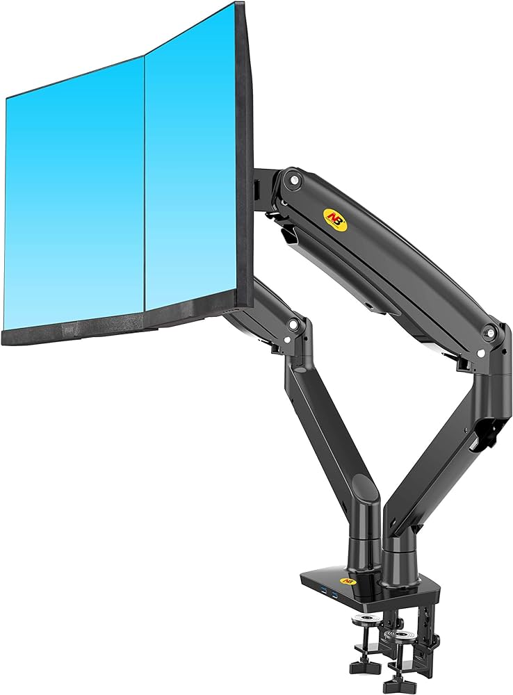 Dual Monitor Desk Mount for 17" - 27" LCD/LED Screens - North bayou F 160