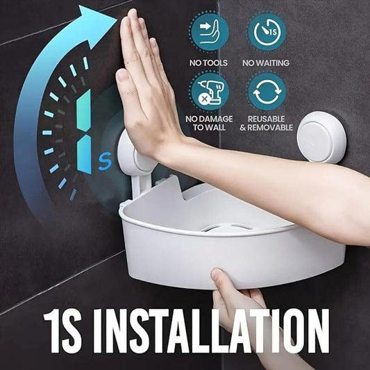 Panier Angle à ventouse - Etagère Douche facile à installer