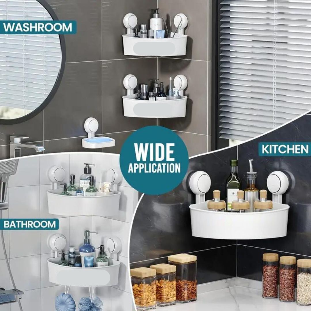 Panier Angle à ventouse - Etagère Douche facile à installer