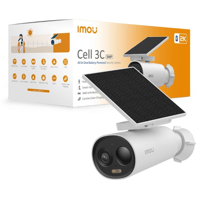 IMOU Cell 3C  sans fil 3MP 2K + Panneau solaire