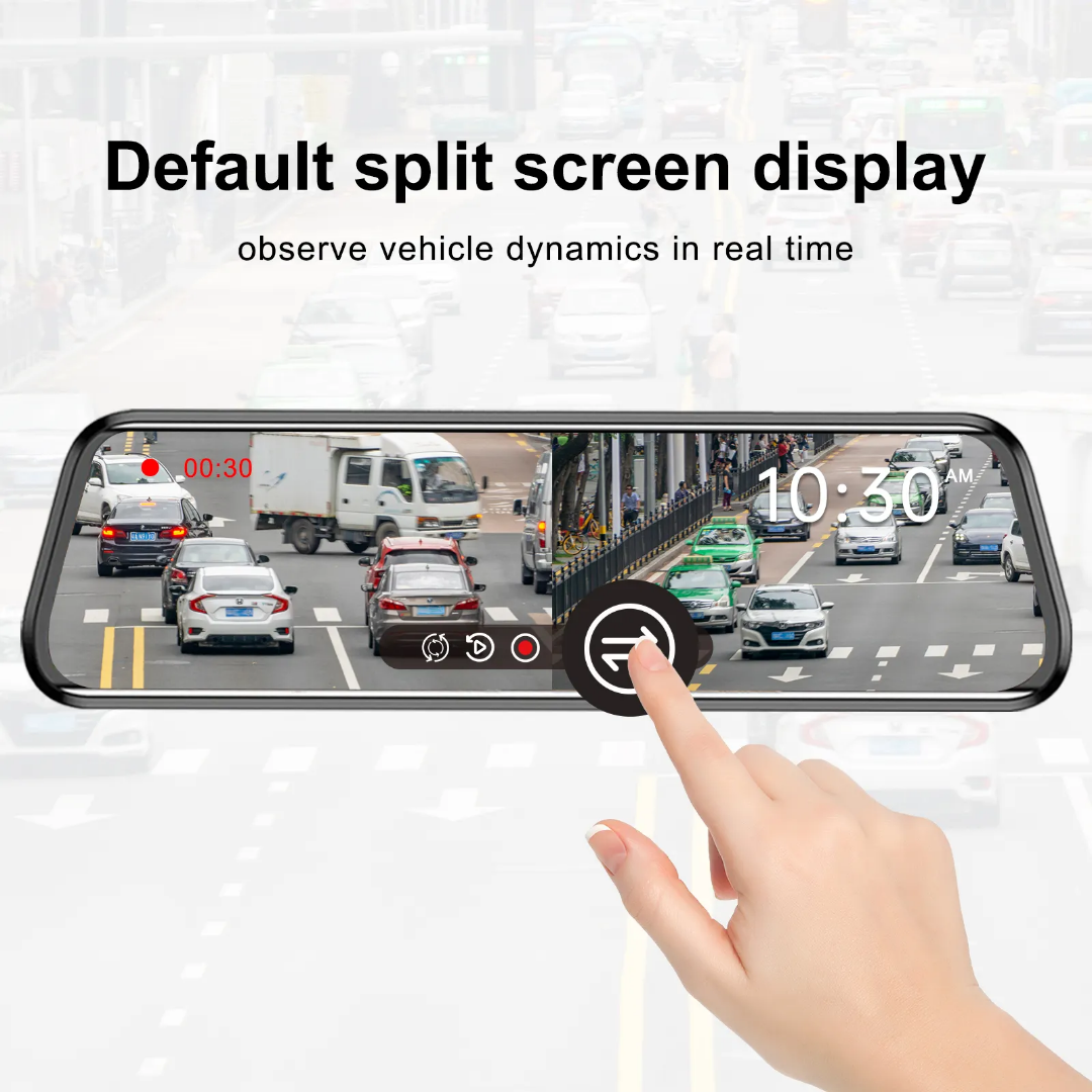 Caméra de Bord 10'' Full HD 1080p avec Vision à 170°