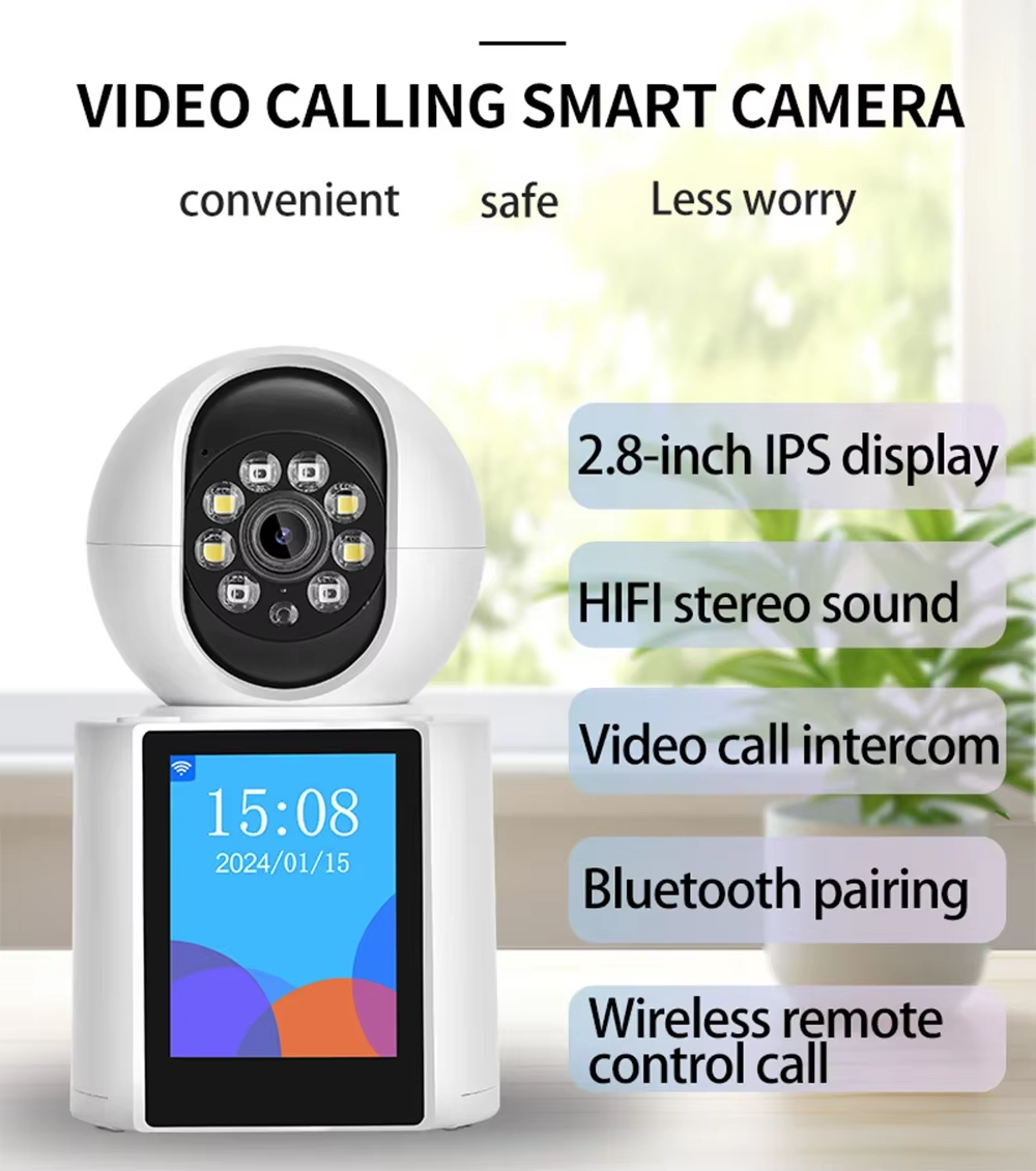 Caméra d'Interphone Vidéo 5MP WiFi – Écran 2,8"