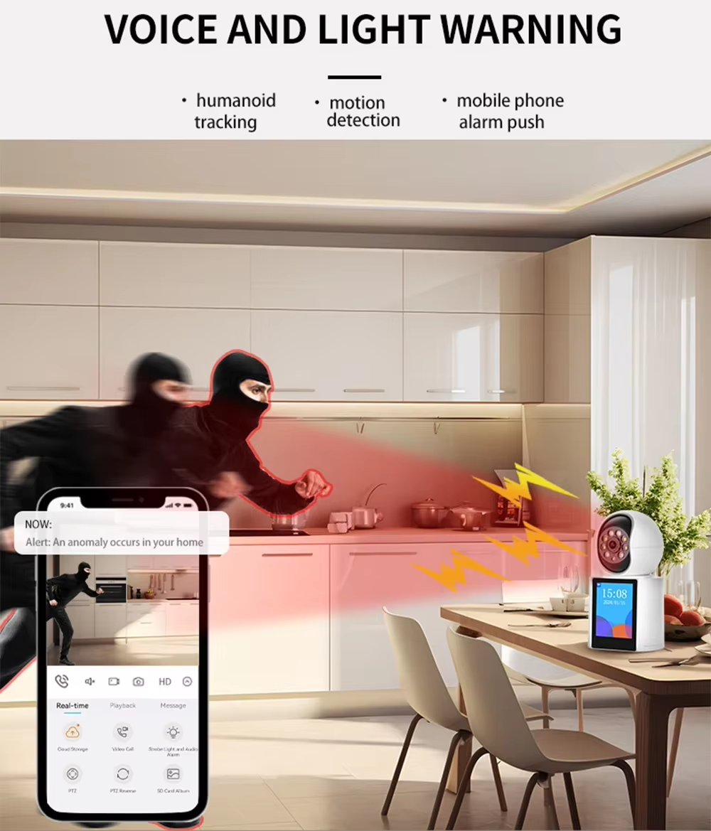 Caméra d'Interphone Vidéo 5MP WiFi – Écran 2,8"