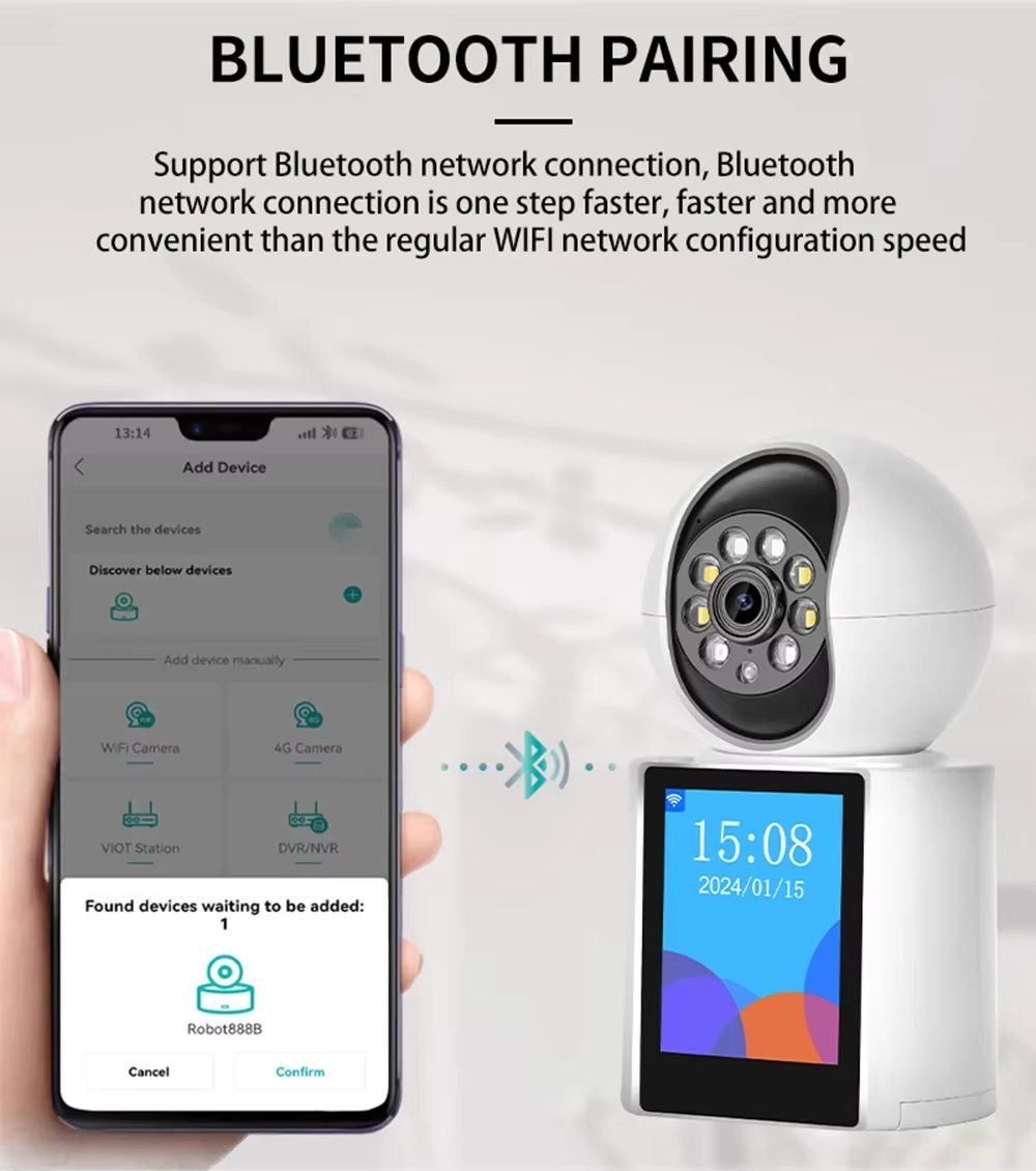 Caméra d'Interphone Vidéo 5MP WiFi – Écran 2,8"