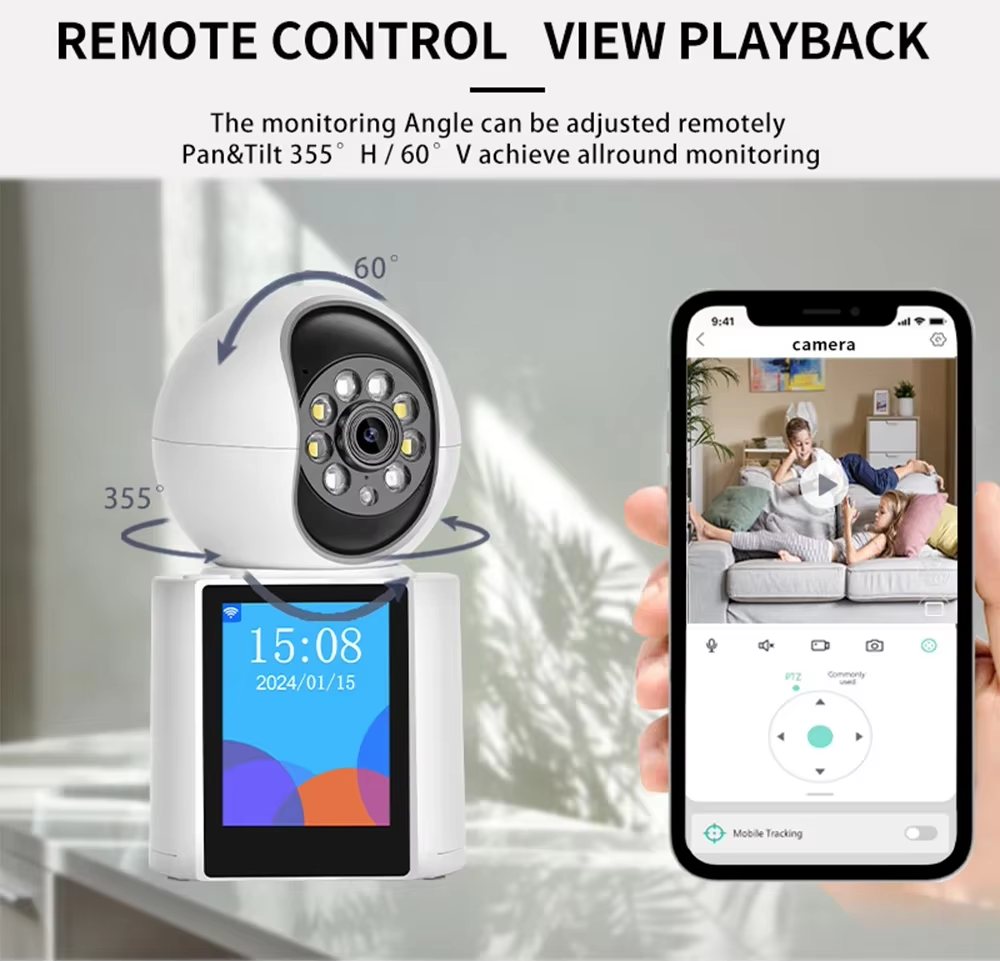 Caméra d'Interphone Vidéo 5MP WiFi – Écran 2,8"