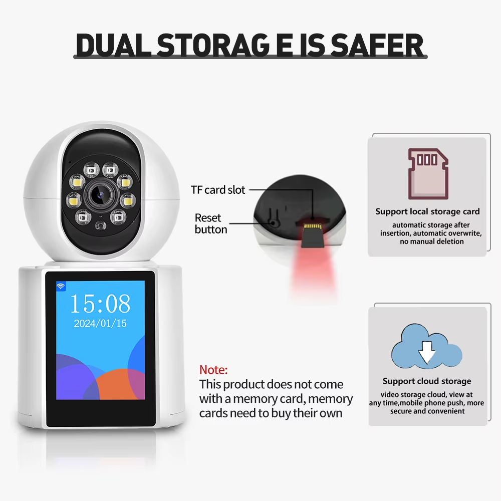 Caméra d'Interphone Vidéo 5MP WiFi – Écran 2,8"