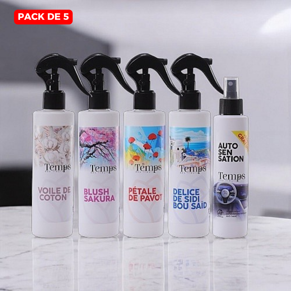 Parfums d'ambiance & de linge Pack 5 Senteurs