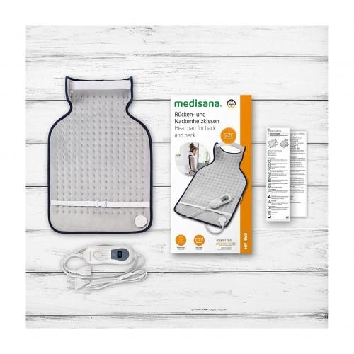 Medisana HP A64 coussin chauffant pour la nuque et le dos, lavable – Gris