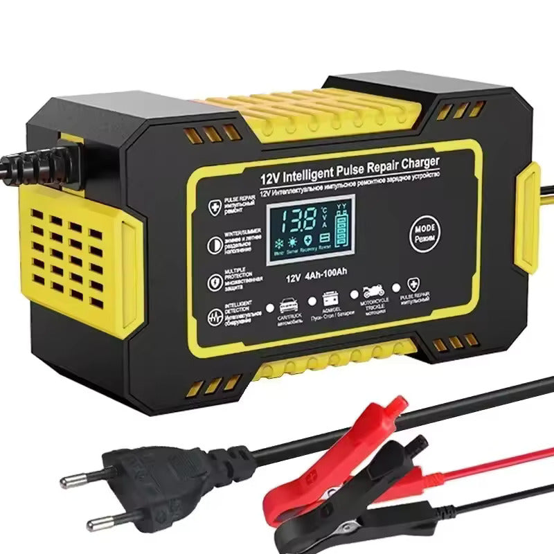 Chargeur de batterie de voiture entièrement automatique 12V- 6 A écran LCD numérique