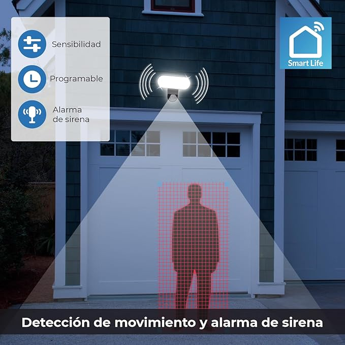 Security Camera 3MP, Projector 10W & PIR Detector