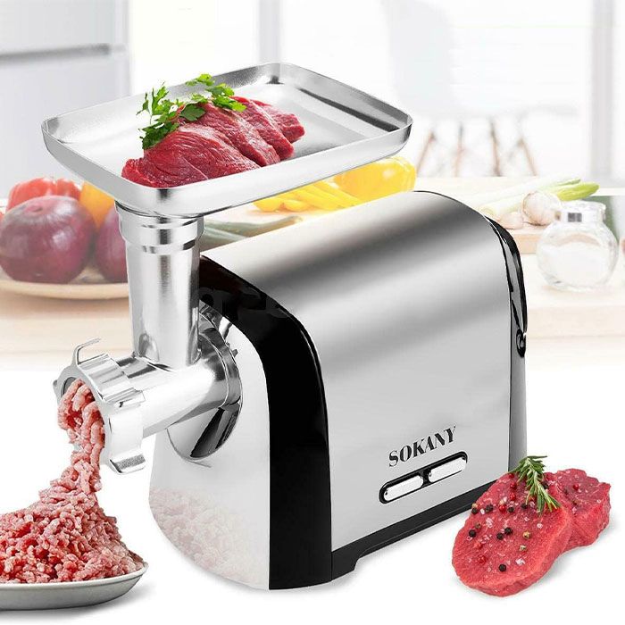 Hachoir à Viande Électrique Sokany Sk-088 - 6.5 L- 3200 W - Inox
