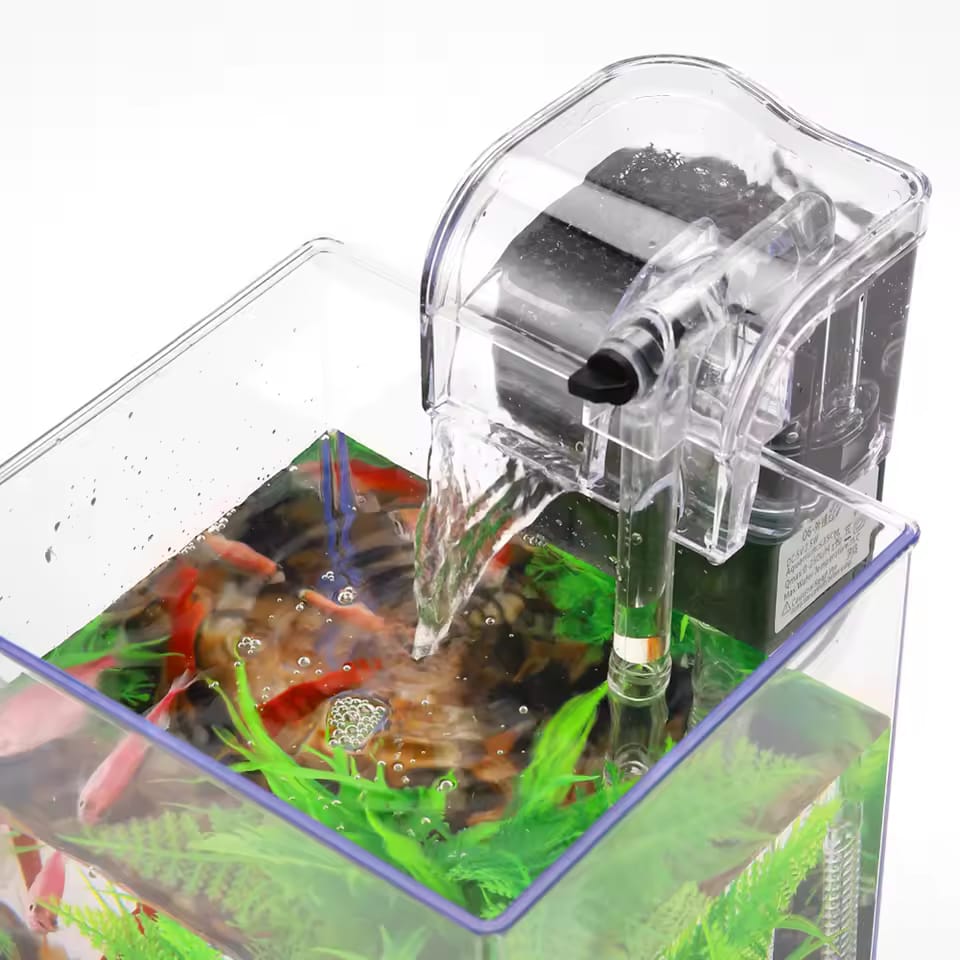 Petit Aquarium de poissons précieux avec lumière LED