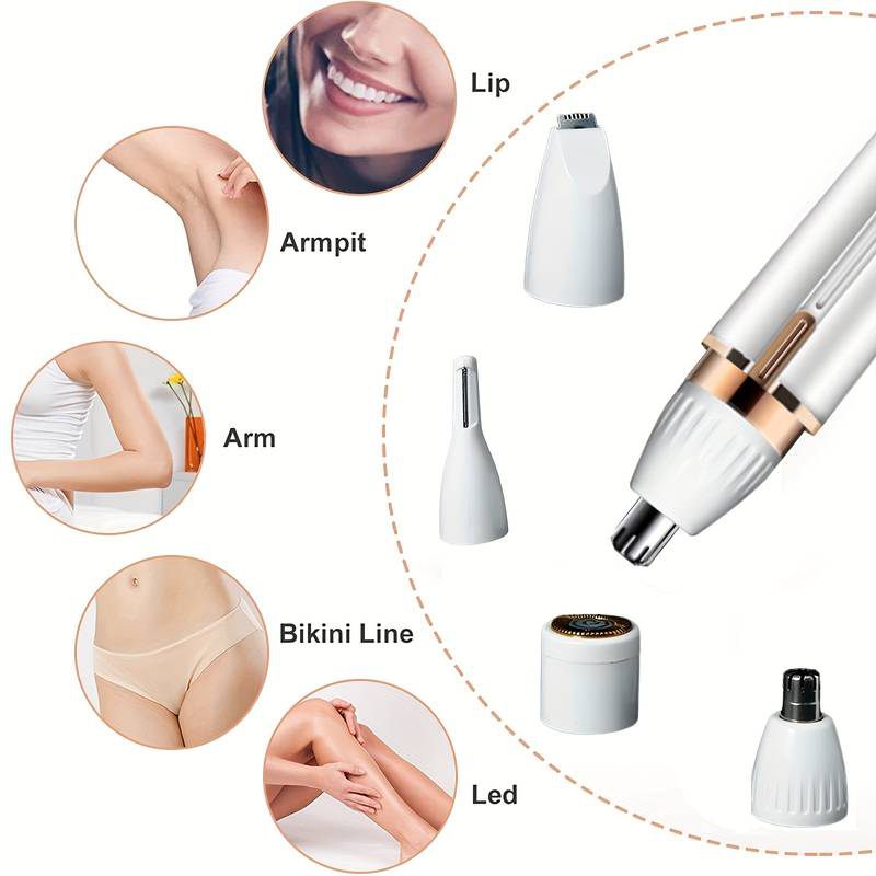 Épilateur facial électrique 4 en 1