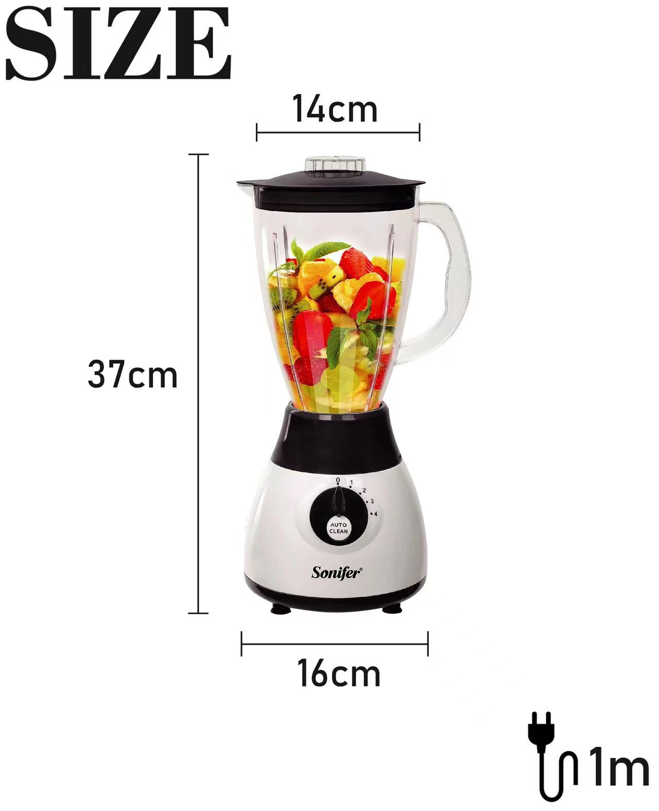Blender 2 en 1 Sonifer SF-8009 – 1.5L, 300W