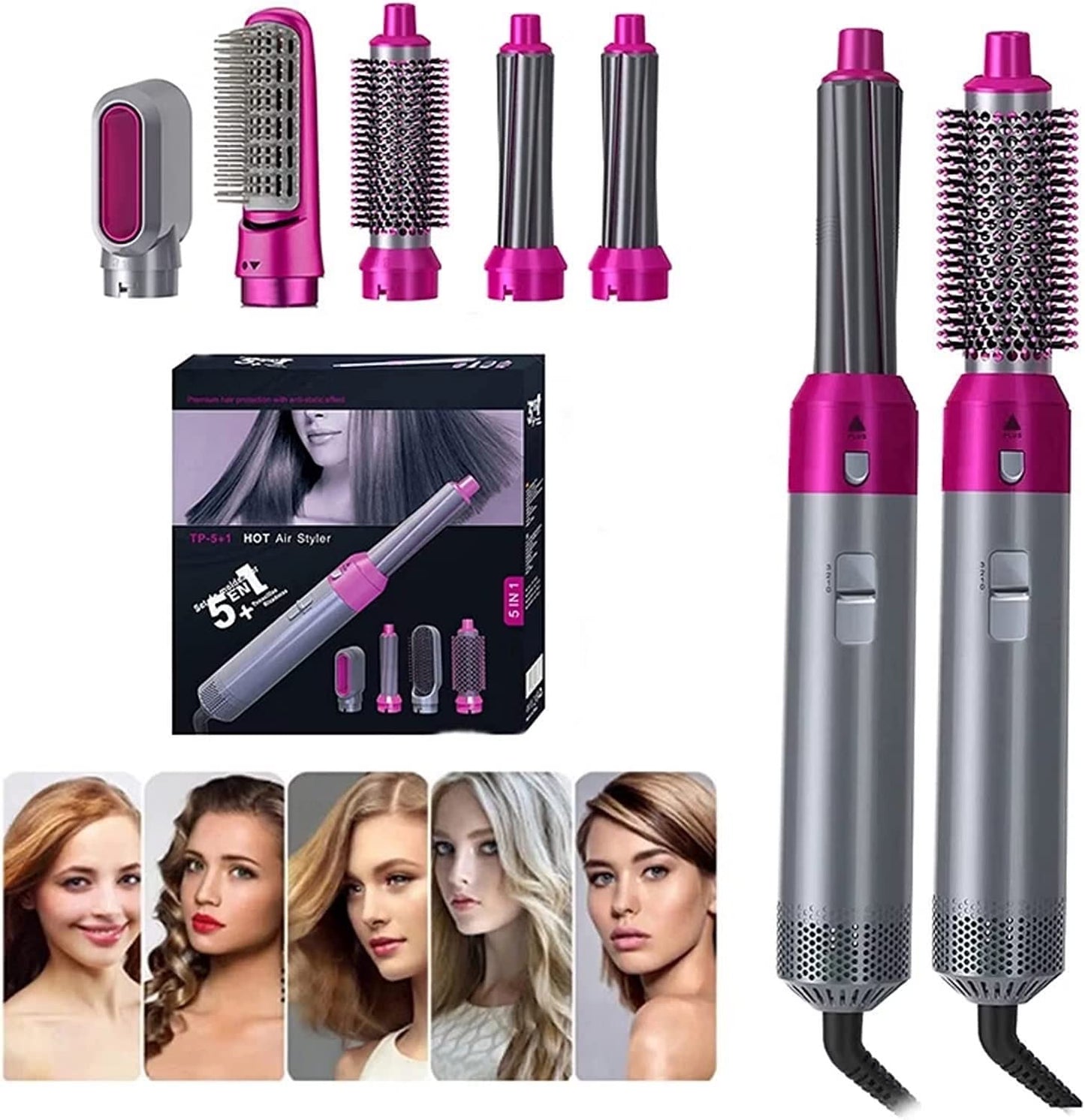 Brosse séchoir 5 en 1