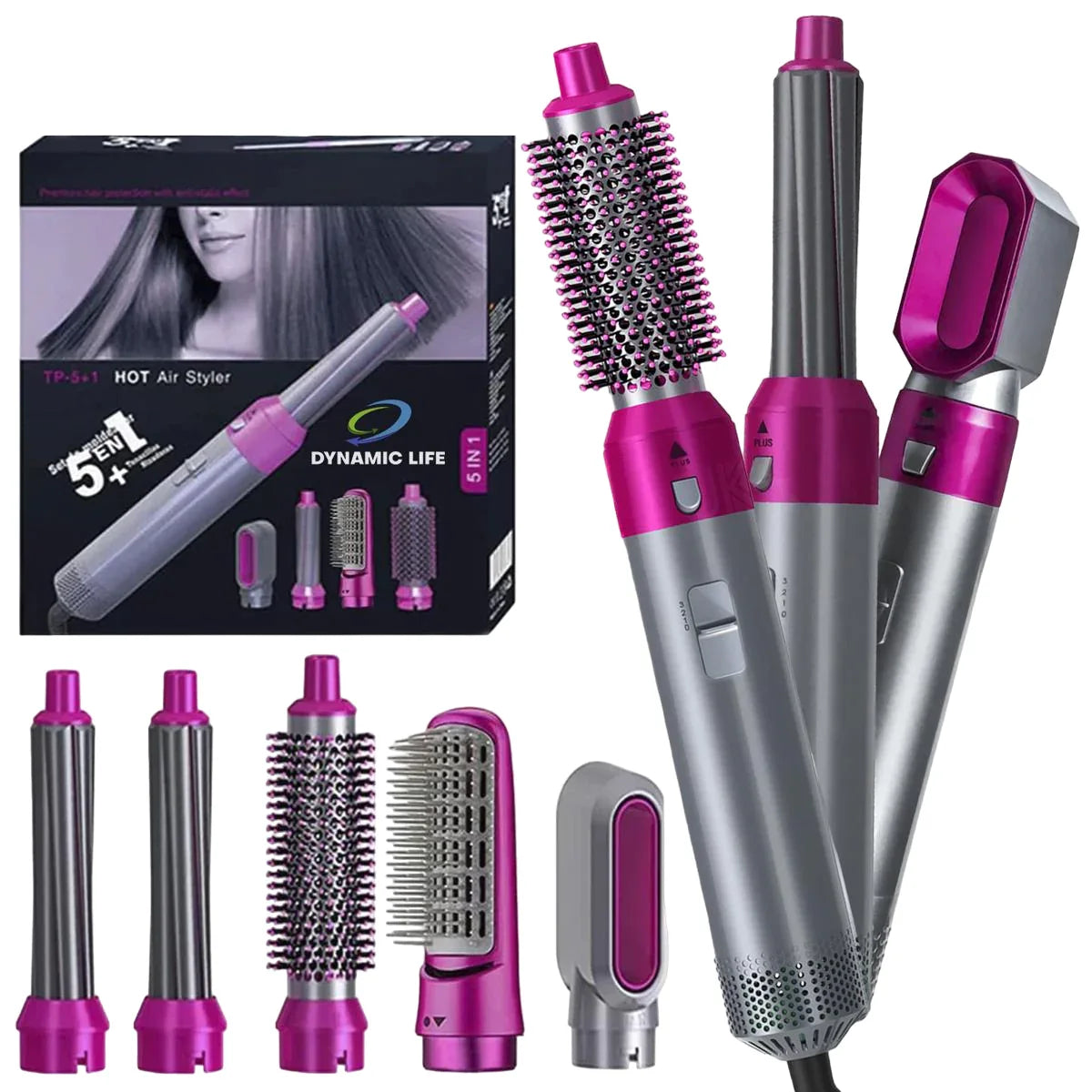 Brosse séchoir 5 en 1