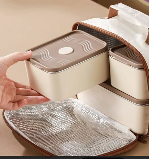 3 Boîtes à lunch avec sac isotherme