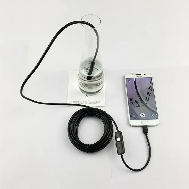 Caméra Endoscopique Android 3 en 1 de 7mm pour Inspection – Longueur 2 m câble Regide