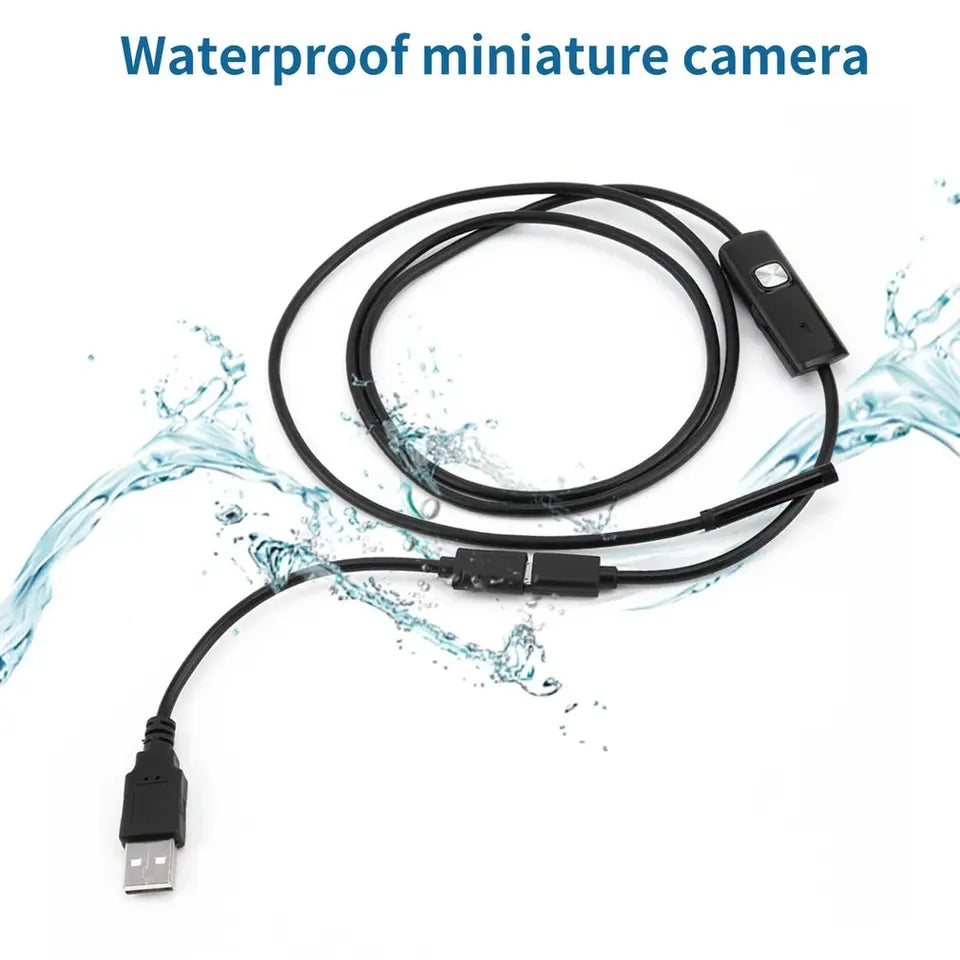 Caméra Endoscopique Android 3 en 1 de 7mm pour Inspection – Longueur 2 m câble Regide