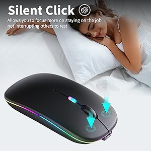 Souris sans fil avec Bluetooth rechargeable