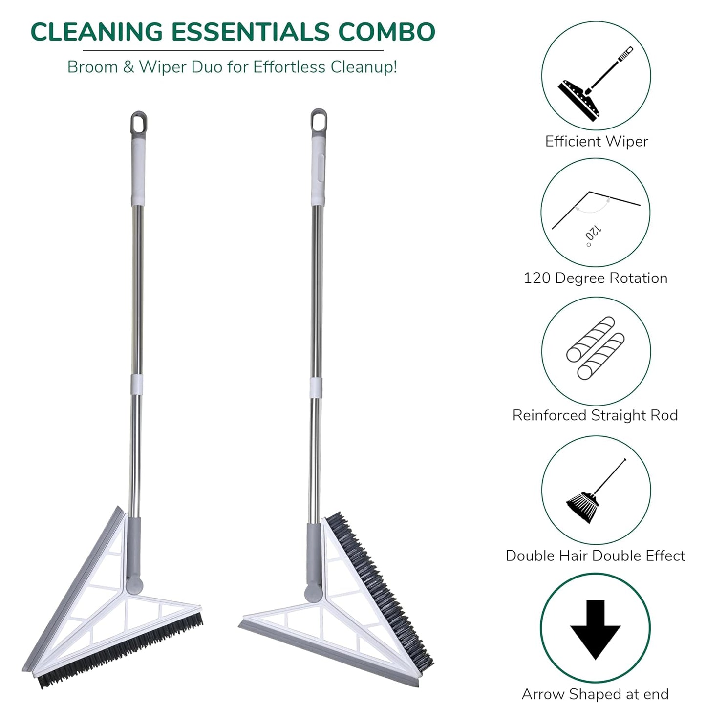 2 in 1 V Shaped Bathroom Cleaning Brush