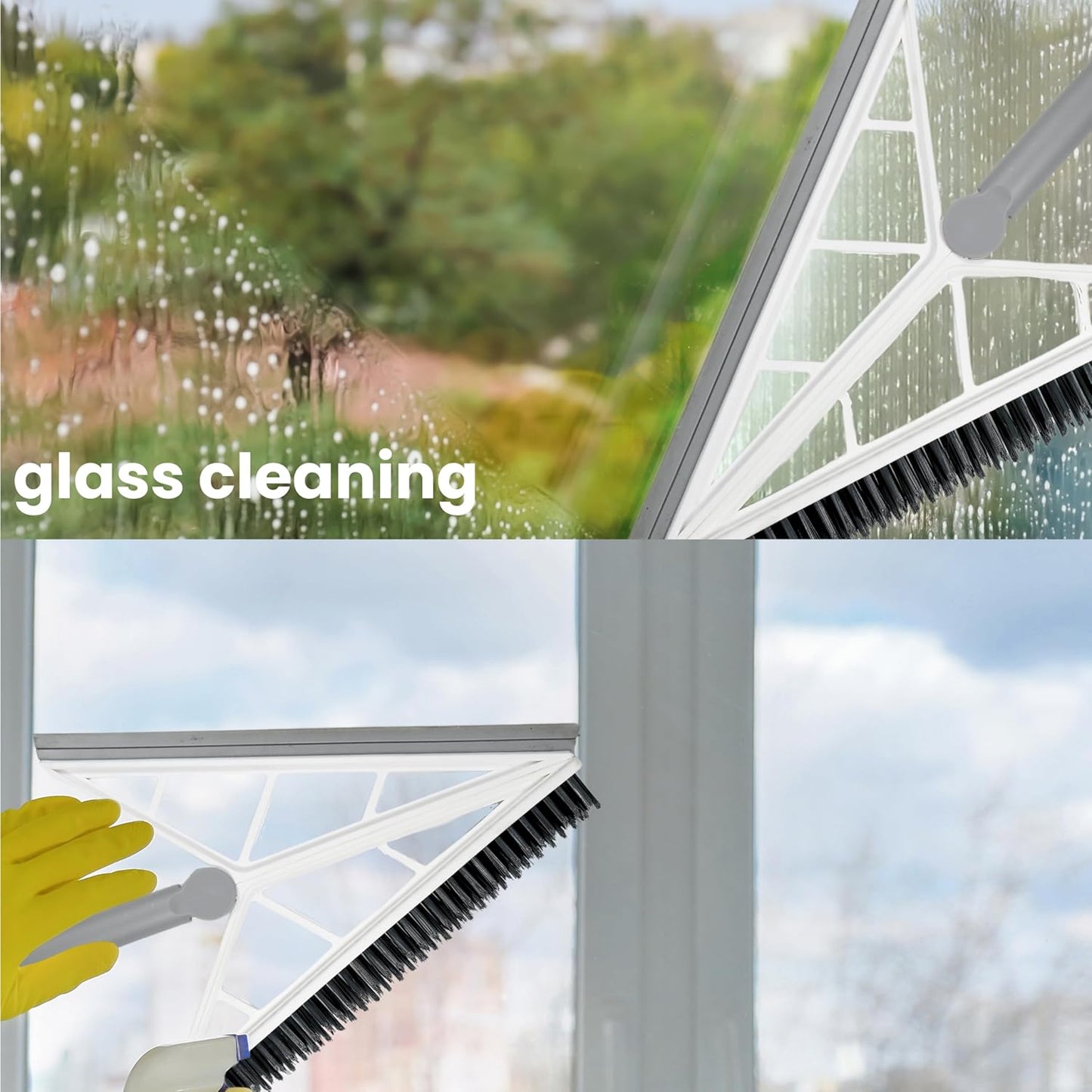 2 in 1 V Shaped Bathroom Cleaning Brush