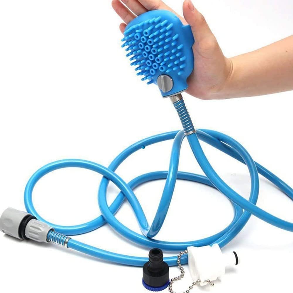 Pomme de douche pour chiens et chats avec brosse