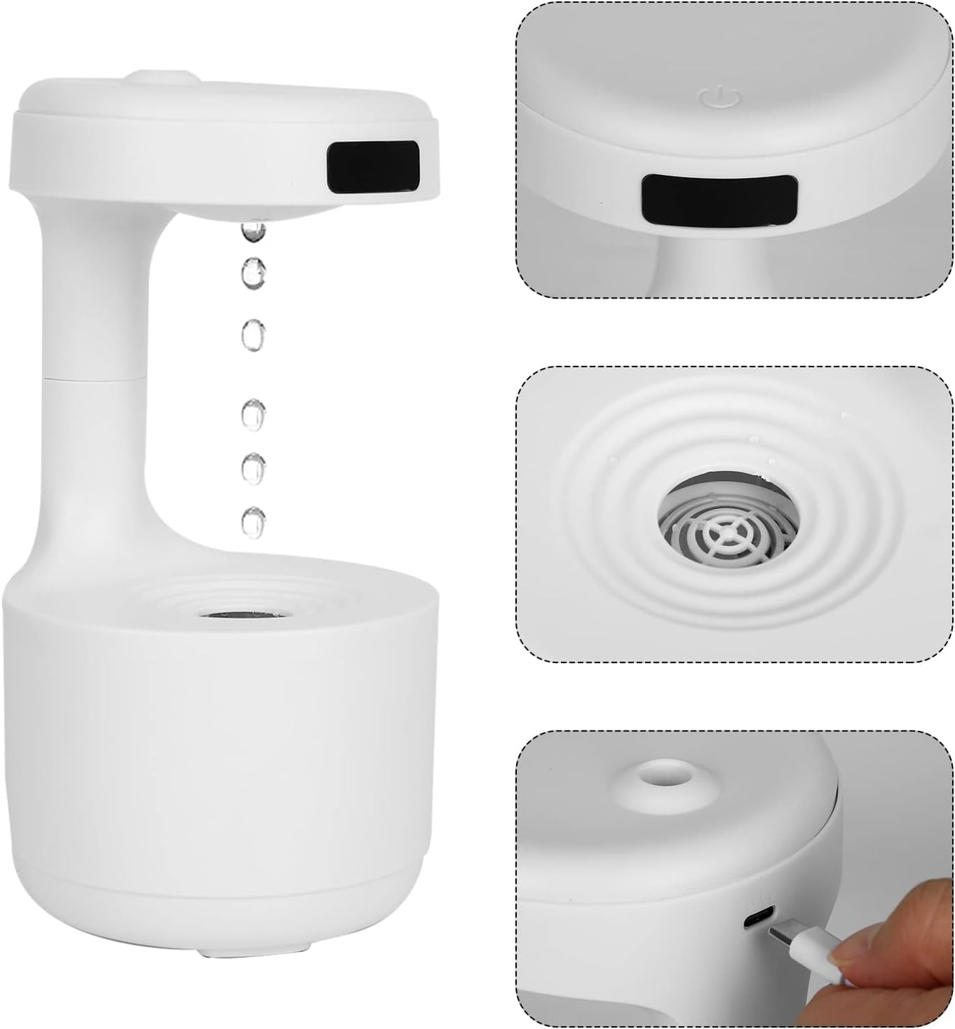 Diffuseur Humidificateur Anti Gravité avec Ecran