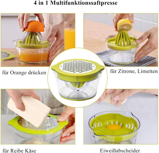 Presse-Agrumes, Presse-Fruits Portable 4 en 1 (400 Ml)