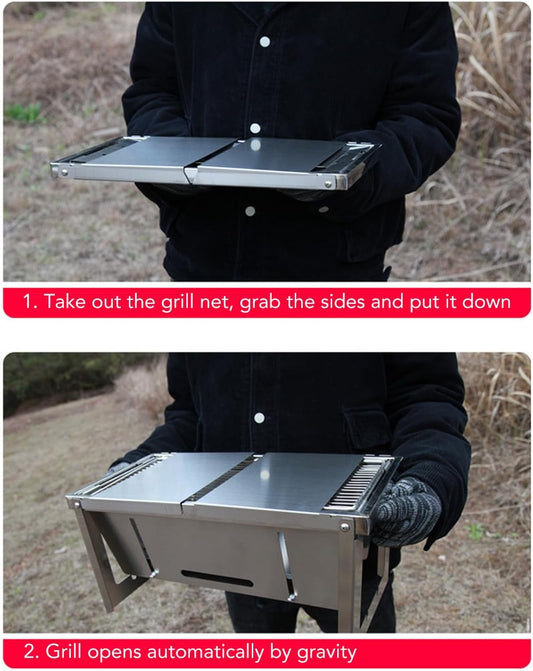 Barbecue multifonction en acier inoxydable