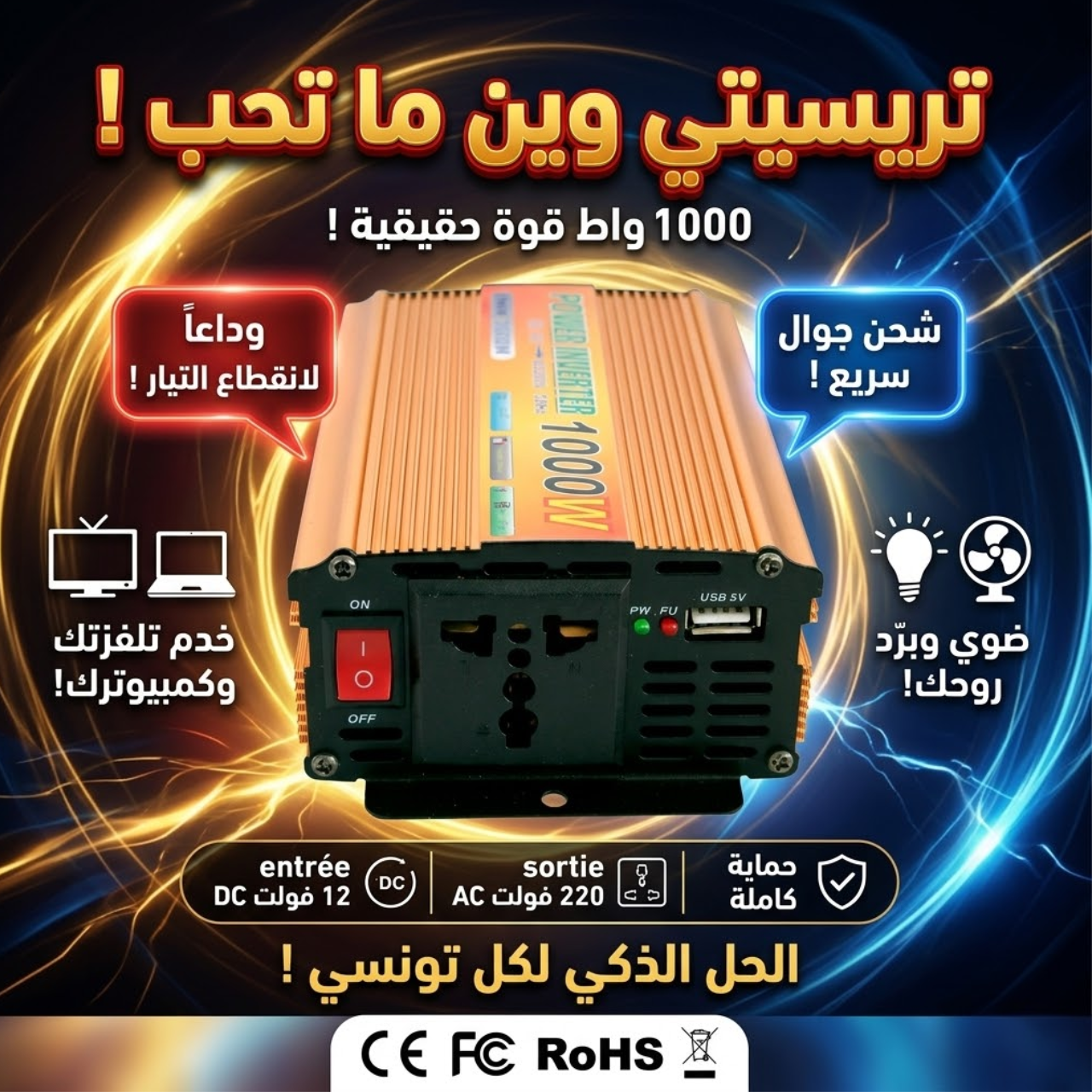 Convertisseur de tension (ou onduleur) 1000W