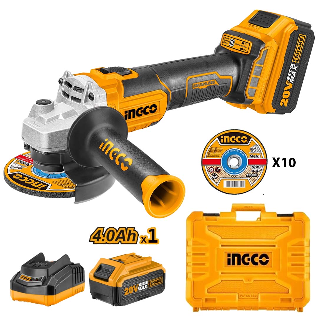 Meuleuse d'angle sans fil Ingco
