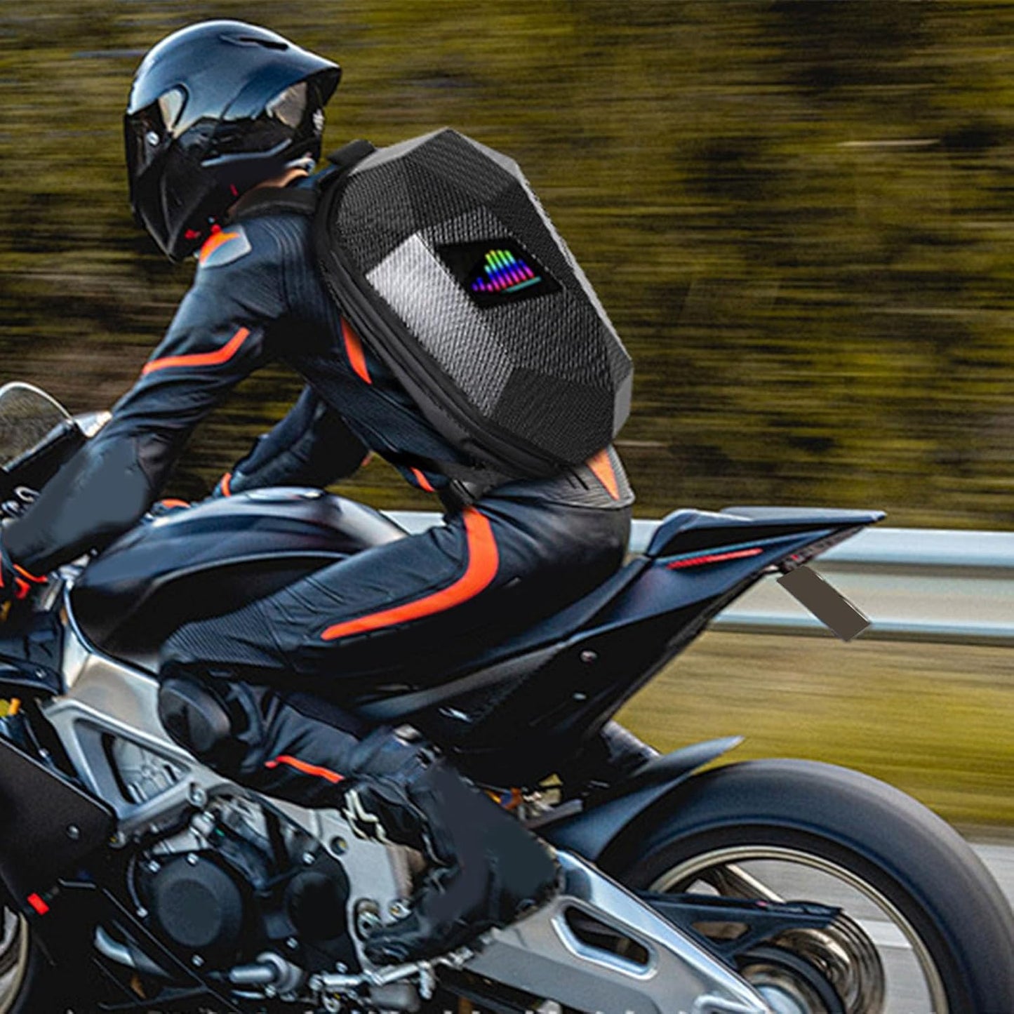 Sac à Dos Moto LED 18 Pouces Noir