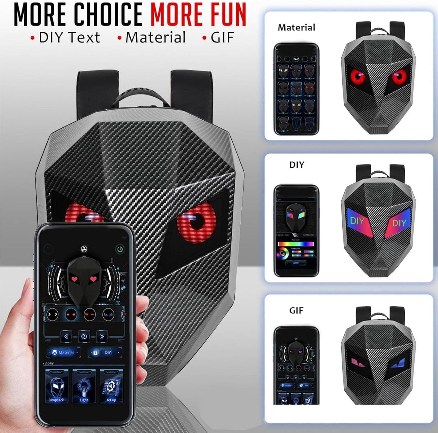 Sac à Dos Moto LED 18 Pouces Noir