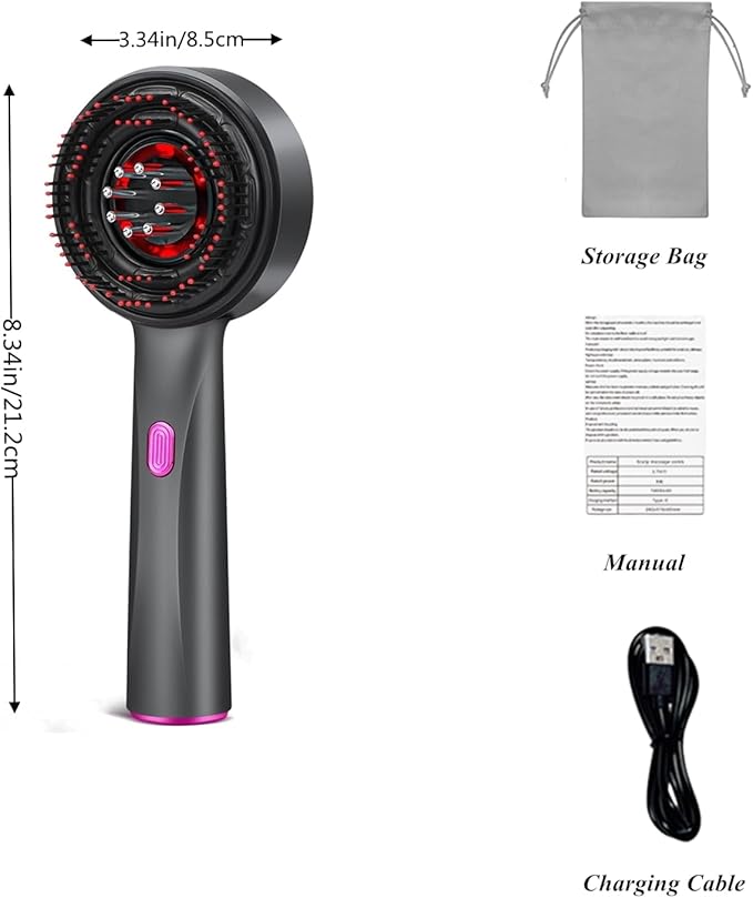 Peigne de Massage du Cuir Chevelu 3-en-1