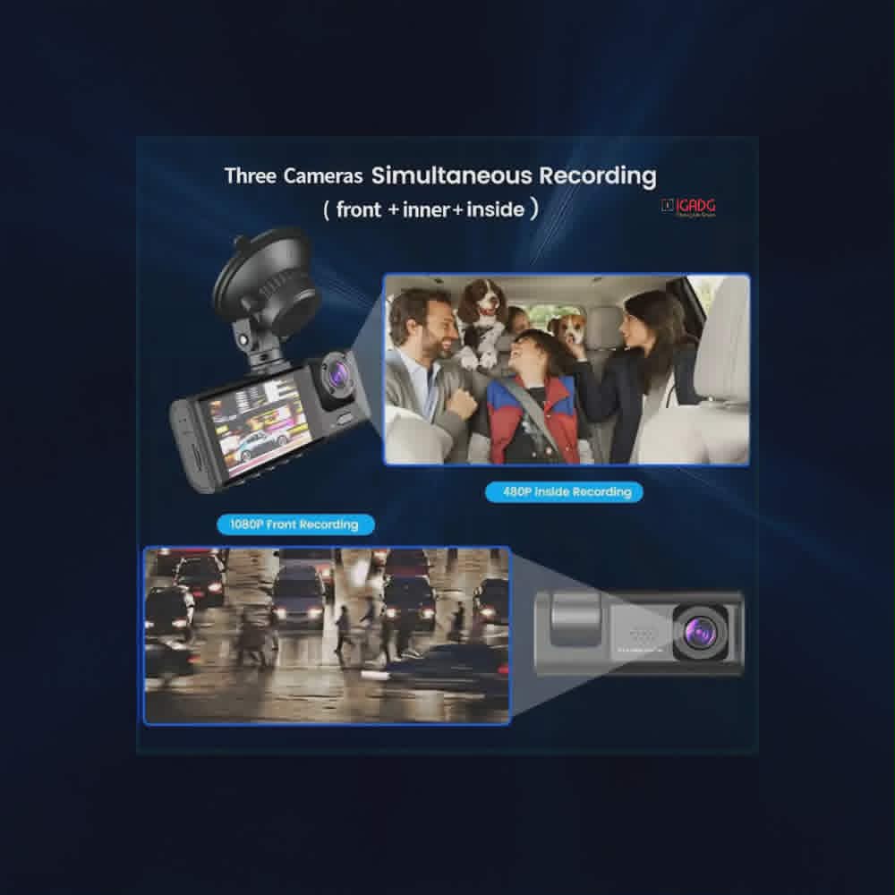 Dashcam Double Objectif Full HD 1080P