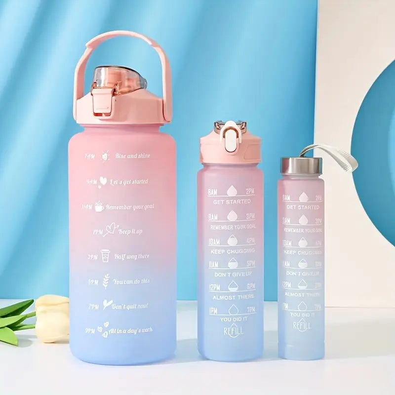 Ensemble De 3 Bouteilles D'eau Motivantes