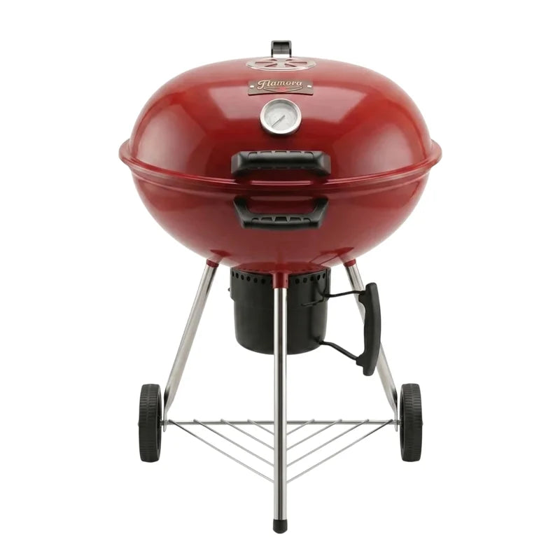 Flamora Barbecue à charbon Cuve et couvercle en acier