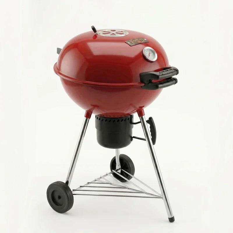 Flamora Barbecue à charbon Cuve et couvercle en acier