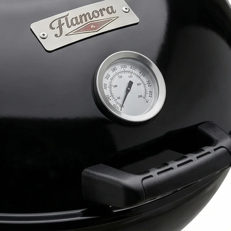Flamora Barbecue à charbon Cuve et couvercle en acier