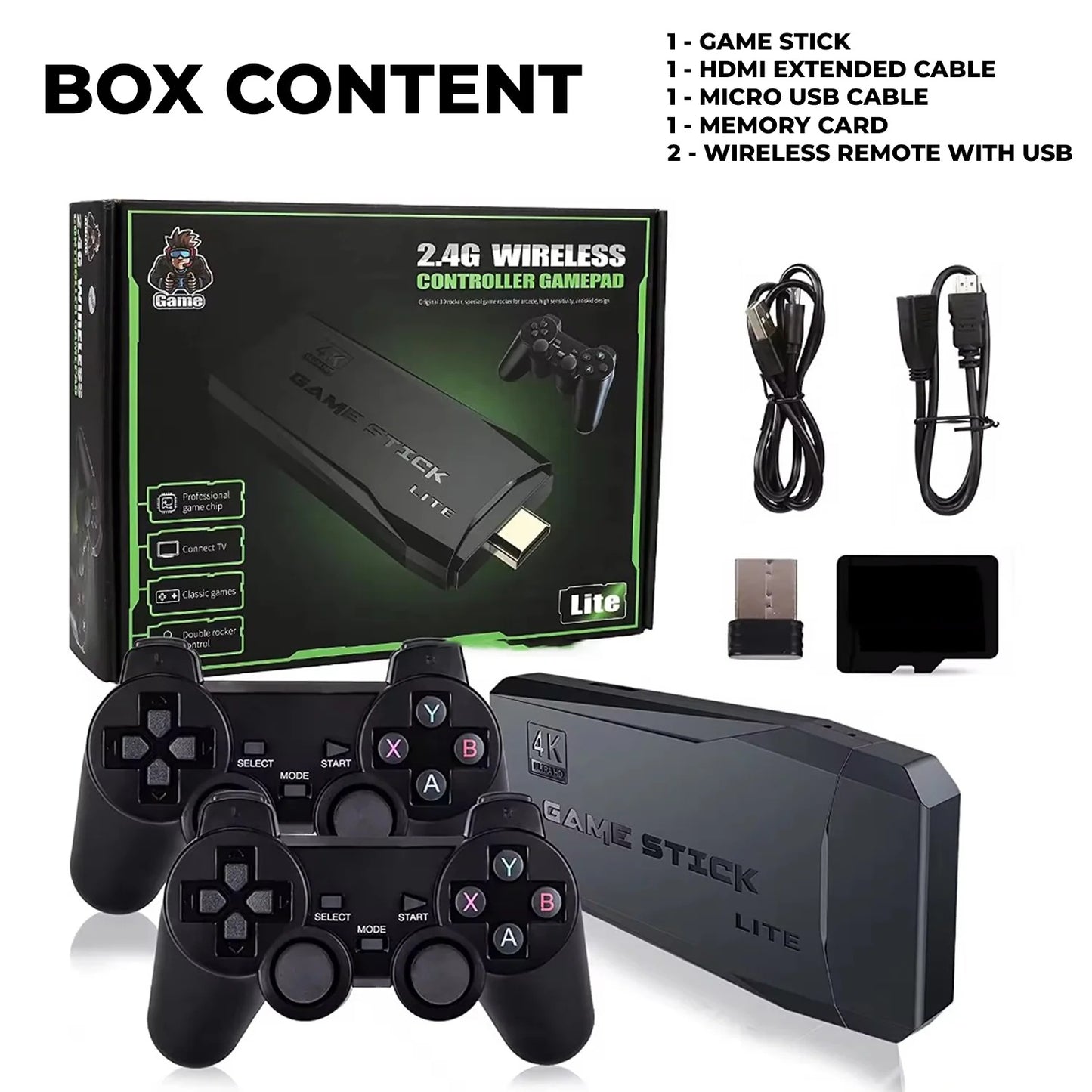 Console De Jeux Game Stick Lite 4K Ultra HD
