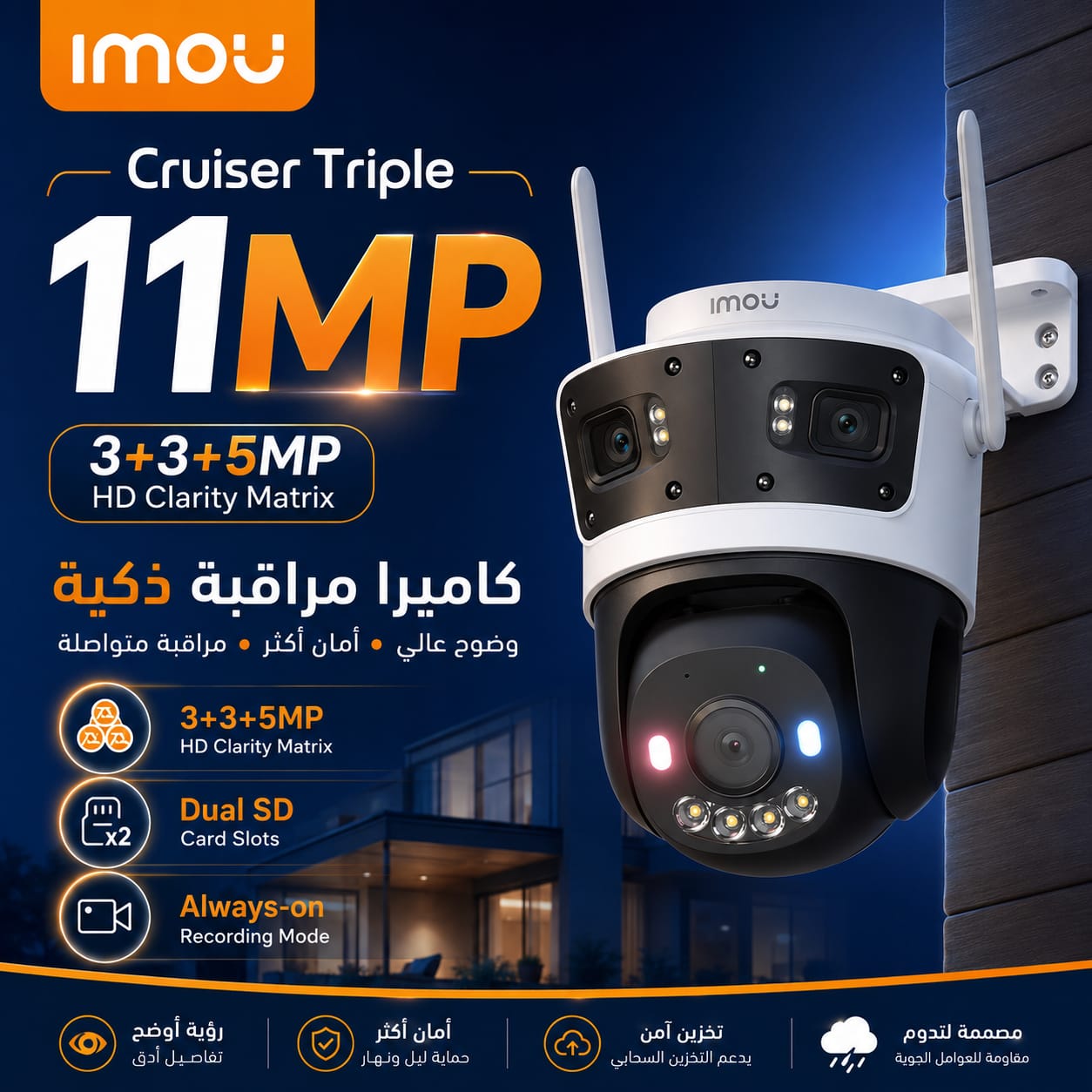 Caméra IMOU Triple-Lens 11MP